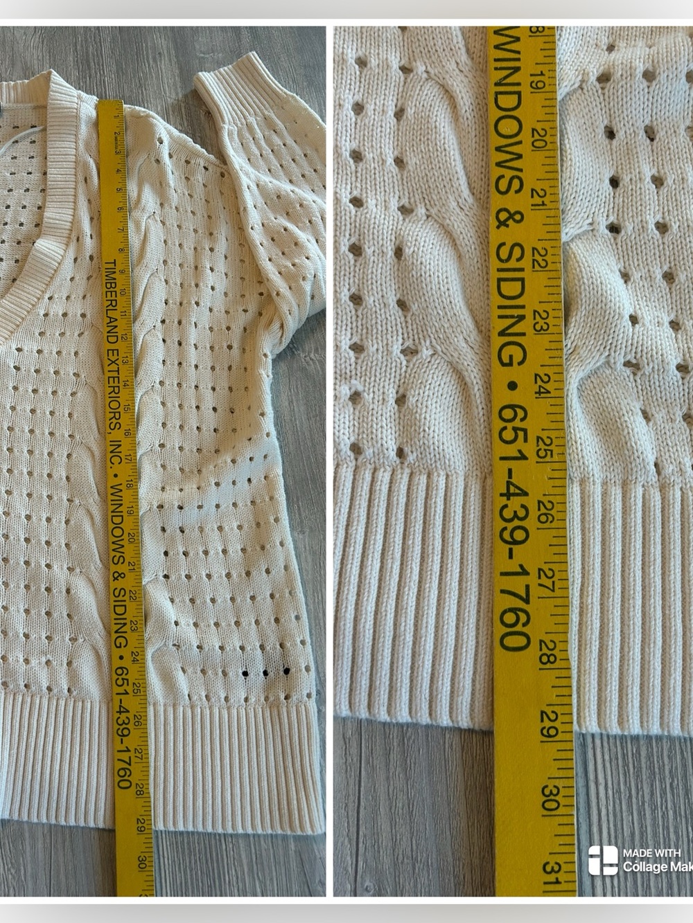 Torrid Women’s Cable Boyfriend Cardigan Sweater Button Front Ivory Plus Size 2X - Picture 7 of 8